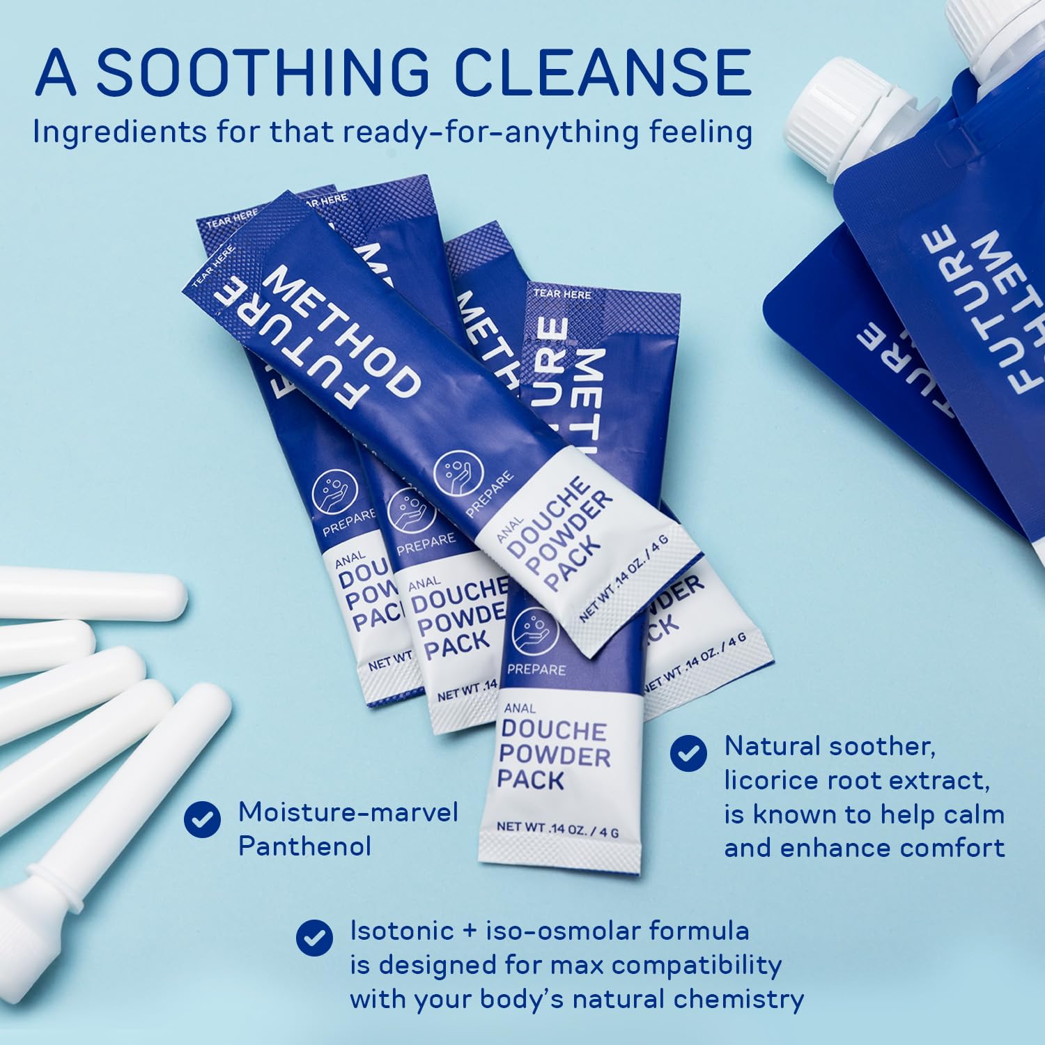 FUTURE METHOD detalle del polvo soluble listo para mezclar que facilita limpieza rápida