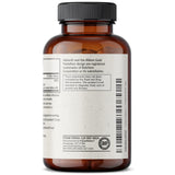 Botella de Futurebiotics sobre mesa junto a regla para comparar tamaño