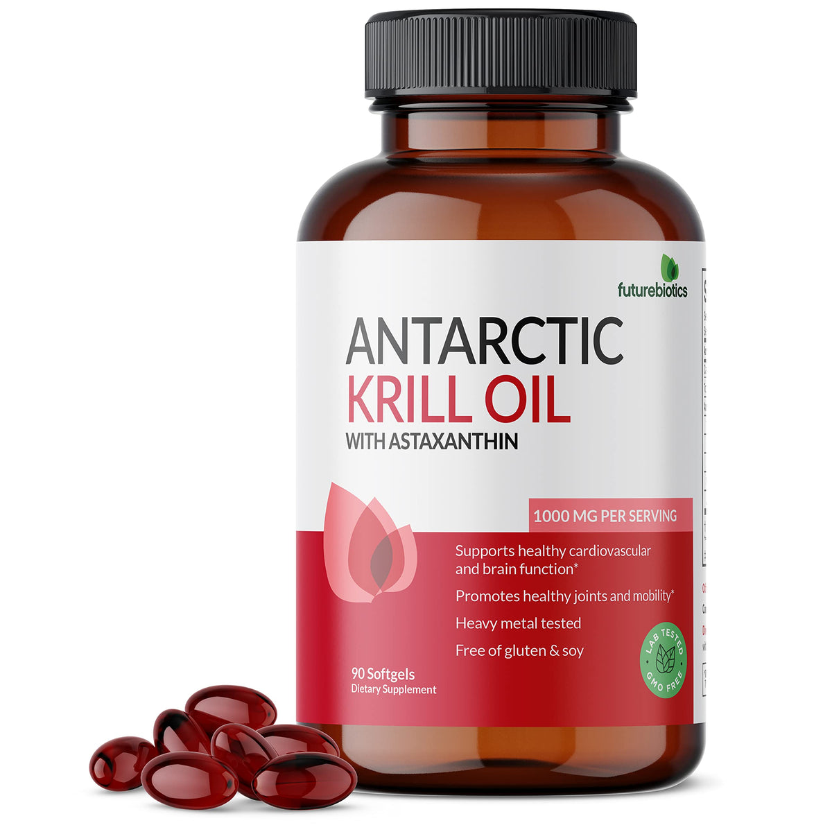 Futurebiotics frasco frontal mostrando 90 cápsulas y etiqueta informativa