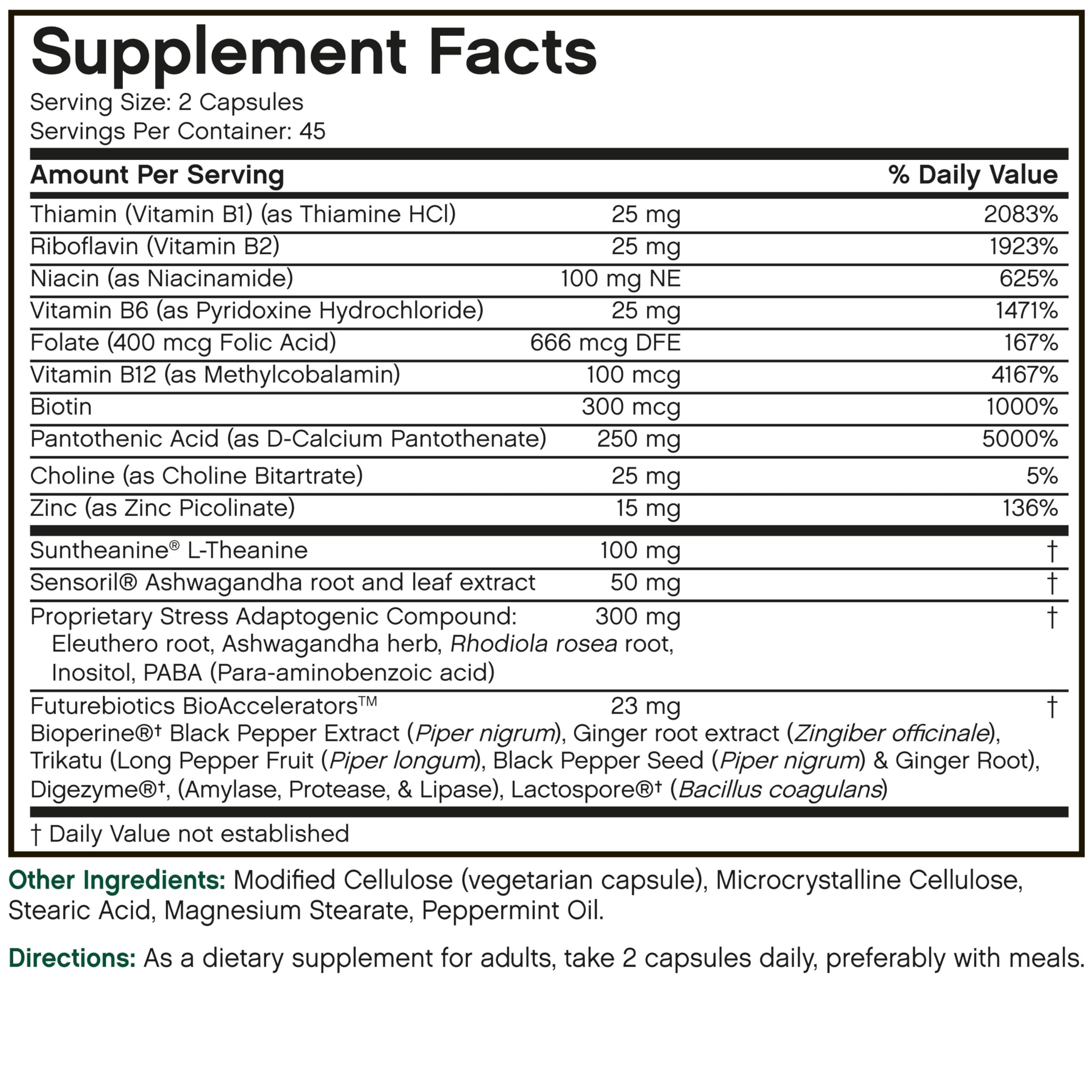 Futurebiotics StressAssist Rhodiola y Ashwagandha ilustradas para origen natural