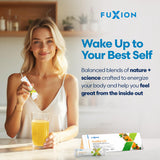 Detalle de la etiqueta FuXion Flora Liv con ingredientes y prebiótico inulina visibles