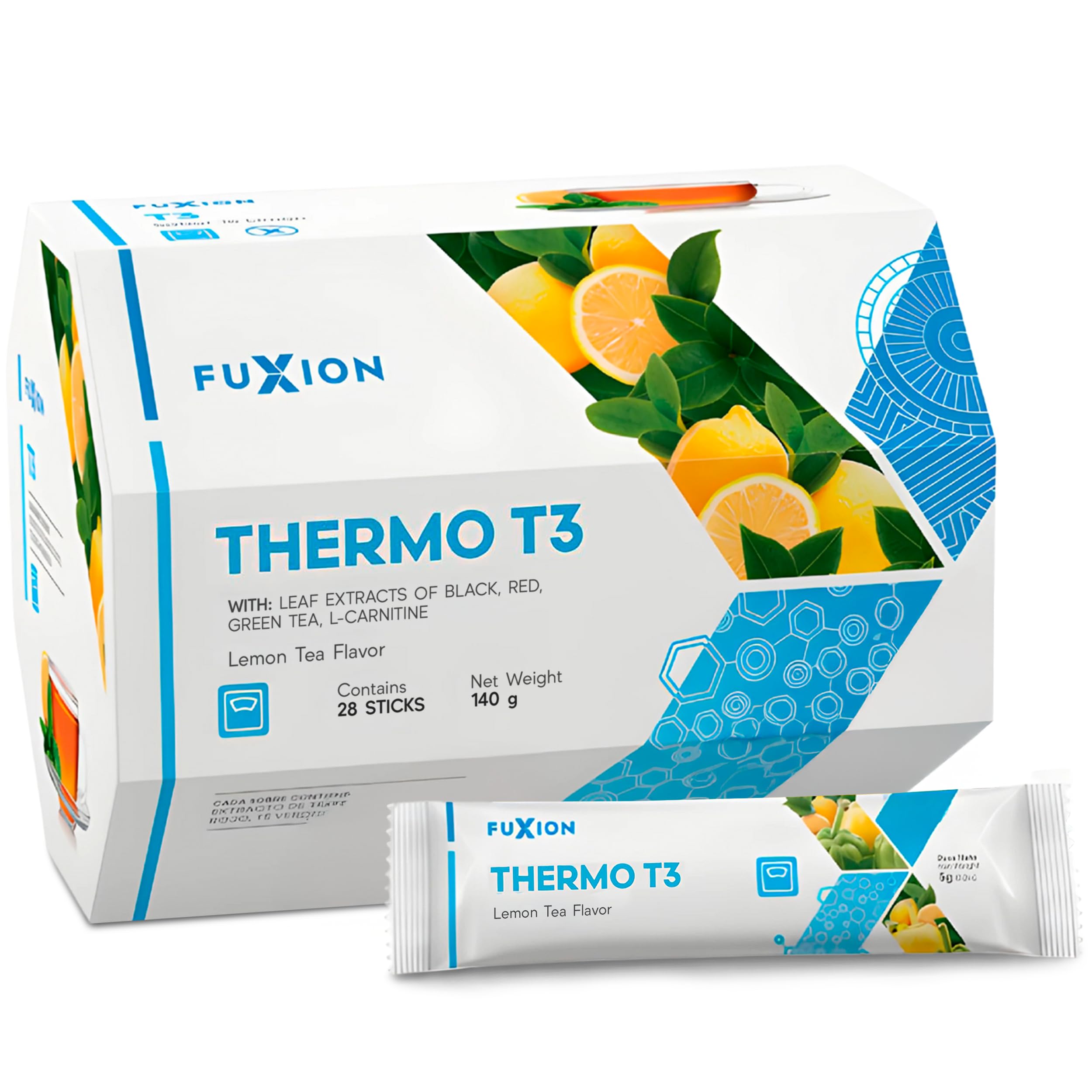FuXion Thermo T3 frente del envase mostrando diseño y beneficios