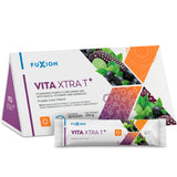 FuXion empaque frontal de Vita Xtra T+ mostrando presentación y beneficios