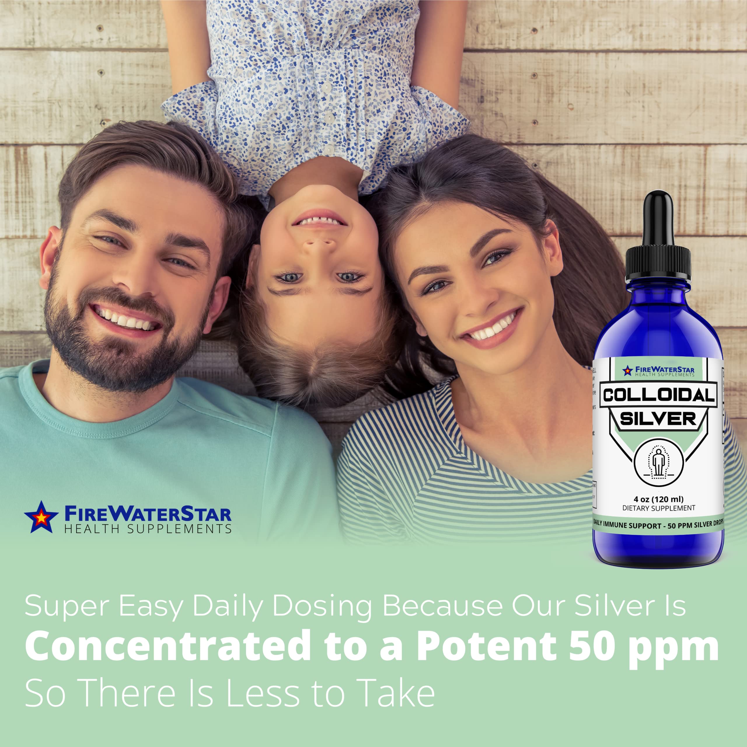 FIREWATERSTAR HEALTH SUPPLEMENTS etiqueta con información de pureza y ppm para confianza