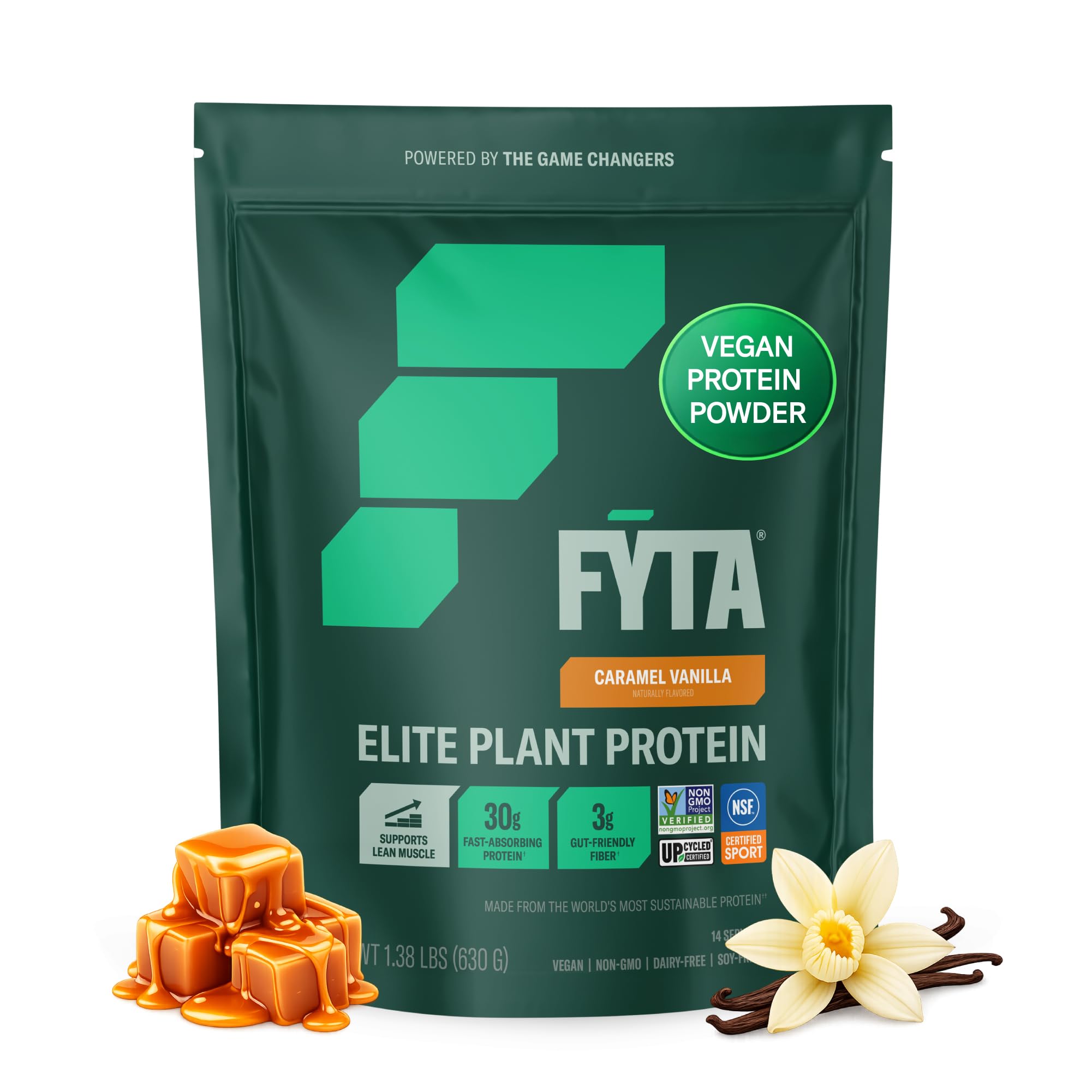 FYTA envase frontal sabor vainilla caramelo, presentación clara y atractiva