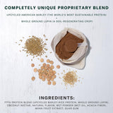 FYTA ingredientes: cebada upcycled y lupino, origen sostenible y natural