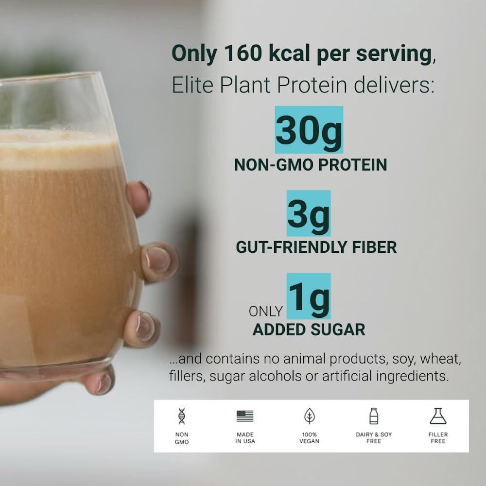 FYTA proteína mezclada en vaso con leche vegetal, disolución rápida y homogénea