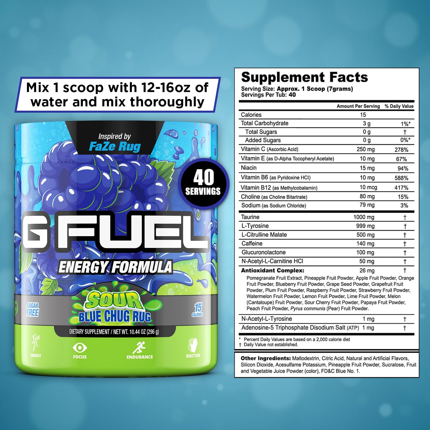 Configuración de escritorio gamer con G Fuel Chug Rug enfatizando estilo de vida activo