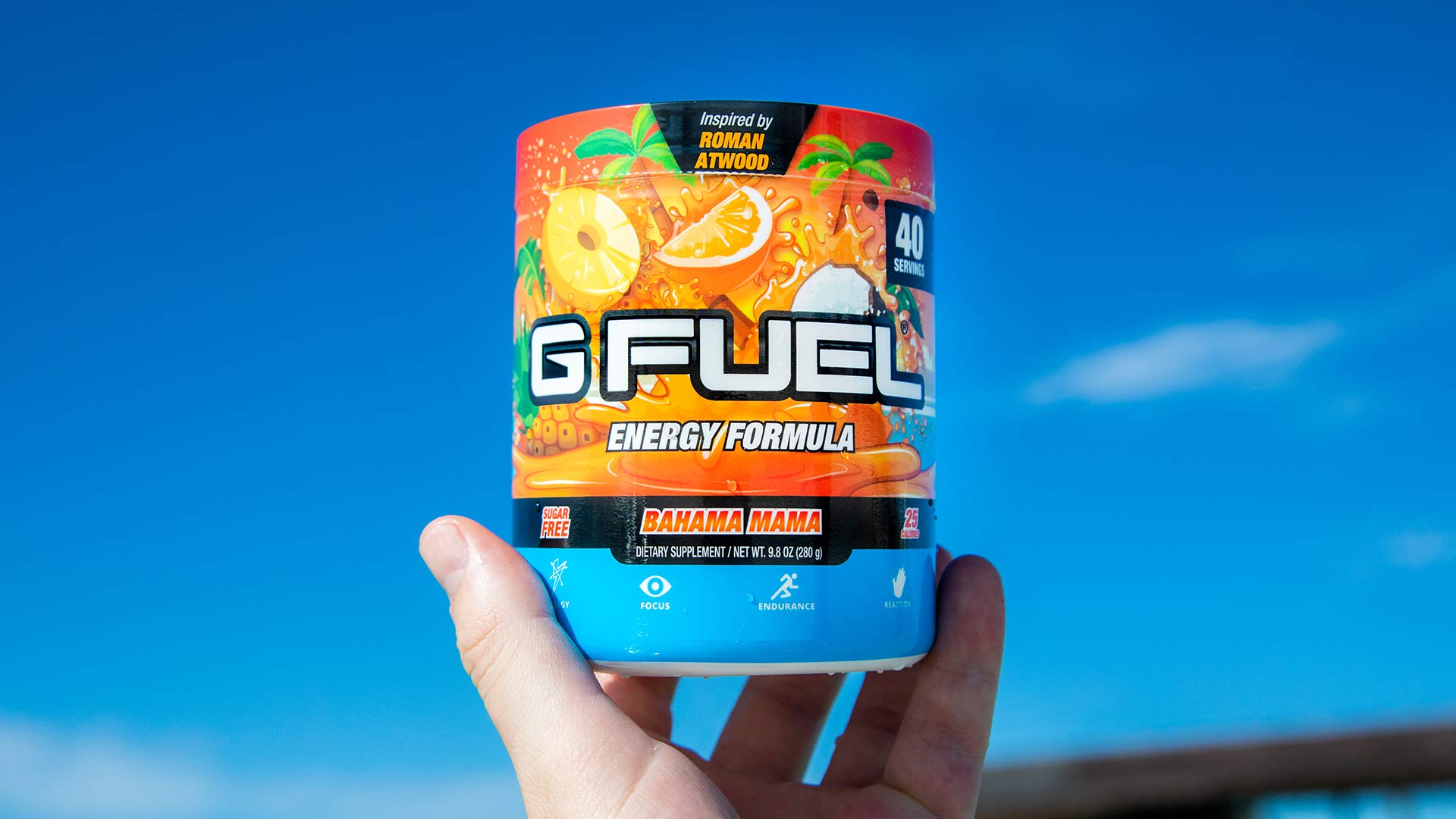 G Fuel vaso preparado Bahama Mama listo para beber con aspecto refrescante