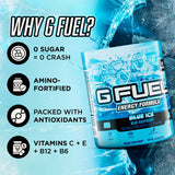 G Fuel etiqueta nutricional y lista de ingredientes, beneficio información clara