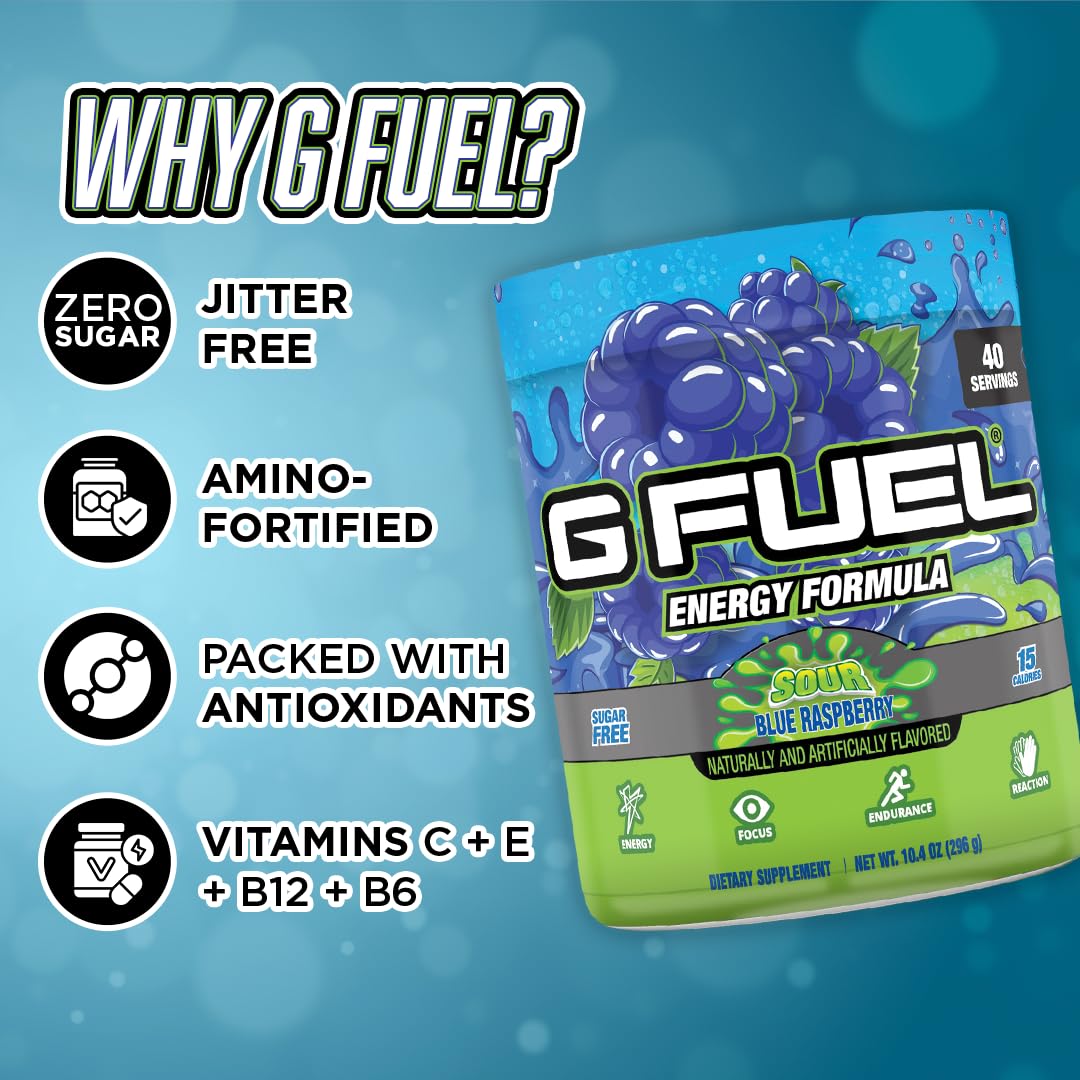 Comparación de tamaño del envase G Fuel para visualizar porciones y almacenamiento