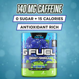 Detalle del polvo G Fuel Chug Rug mostrando su textura fina y fácil disolución