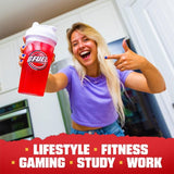 G Fuel en setup gamer mostrando enfoque y energía durante sesión larga