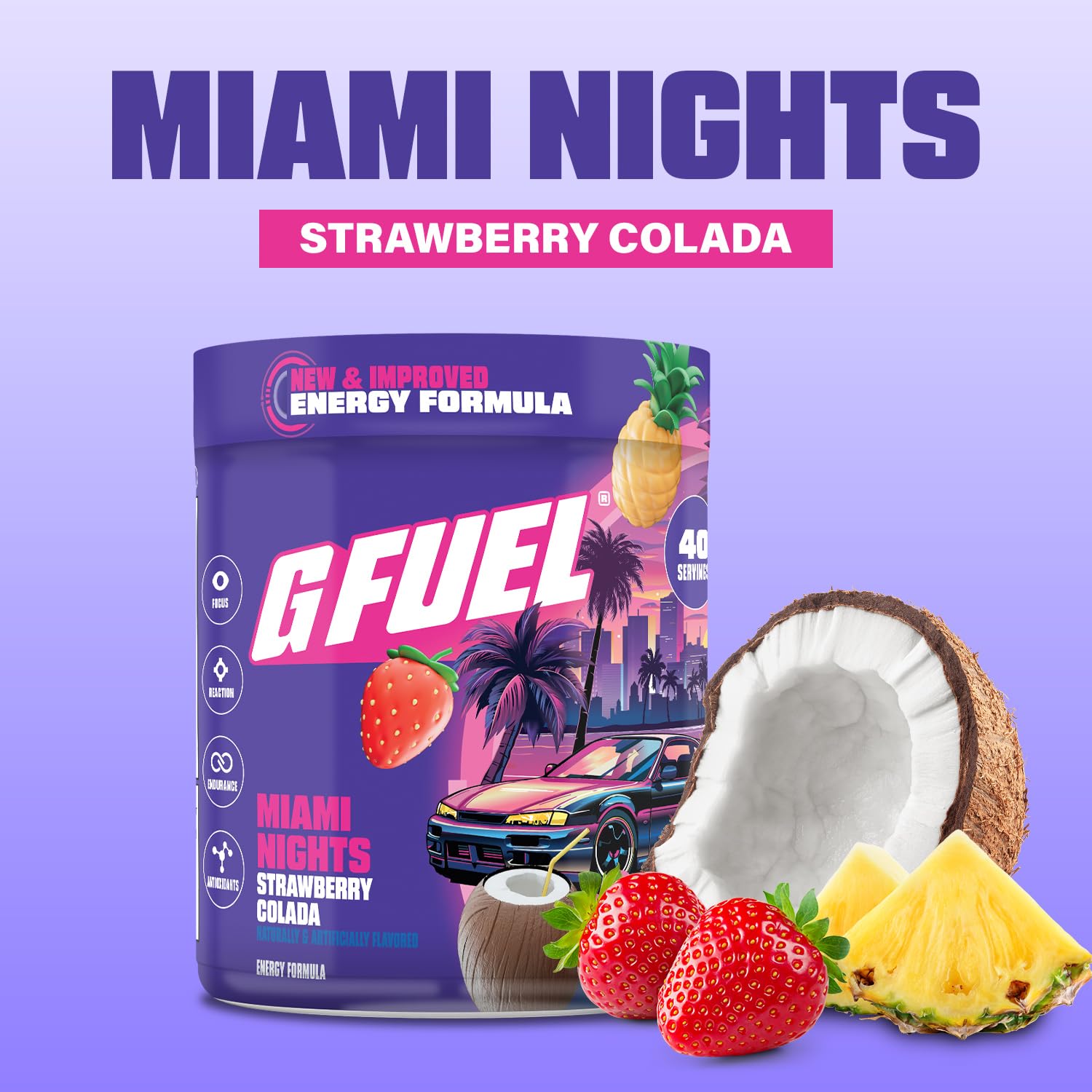 G Fuel etiqueta nutricional legible mostrando ingredientes clave