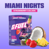G Fuel etiqueta nutricional legible mostrando ingredientes clave