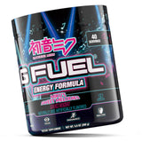 G Fuel etiqueta nutricional Sweet Melodies mostrando vitaminas y contenido de cafeína
