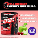 G Fuel polvo textura cereza manzana verde para mezcla rápida y sabor puro