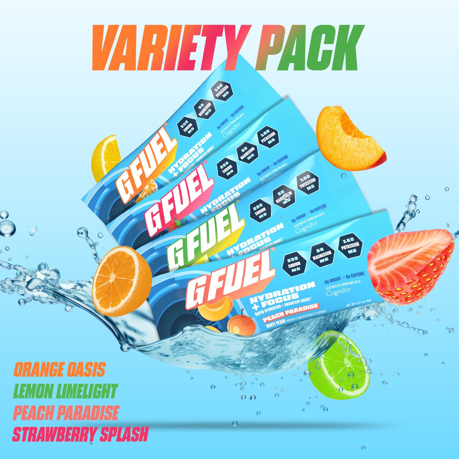 G Fuel textura del polvo en primer plano, fácil de disolver y sin grumos