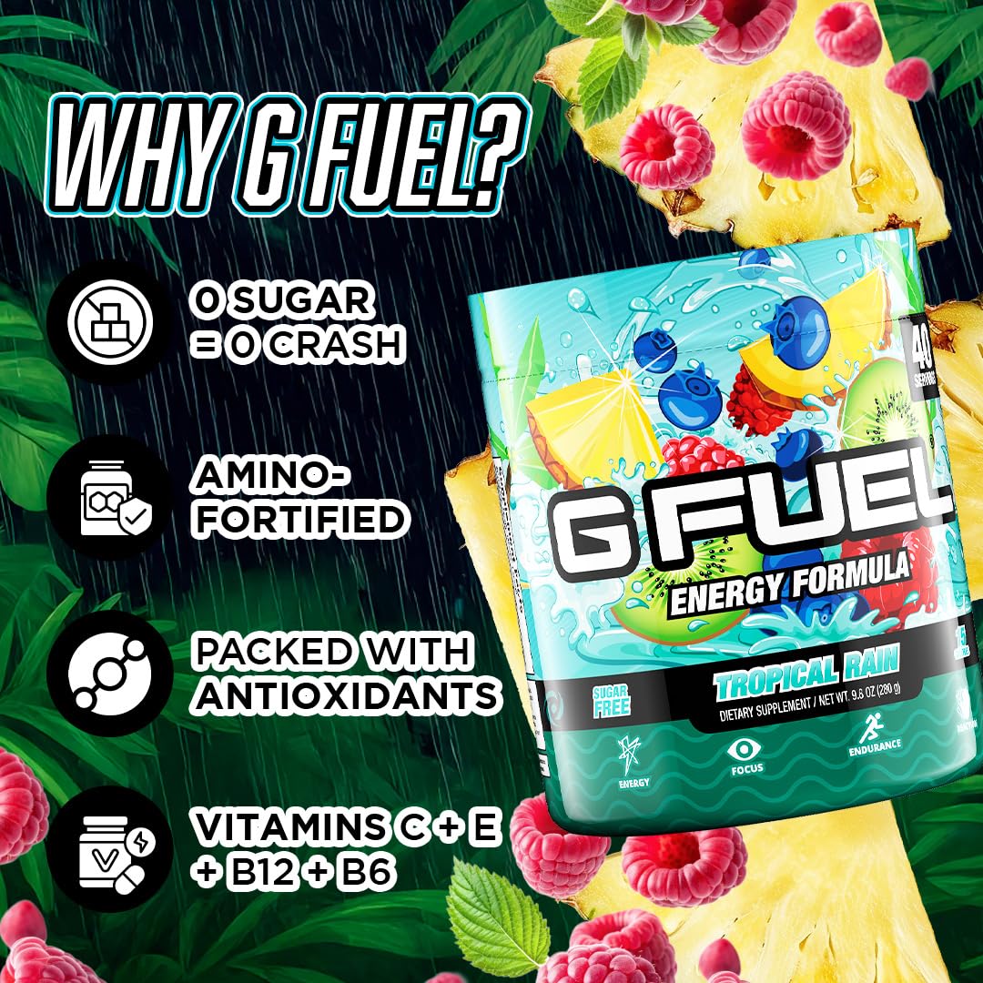 G Fuel bote en mano para comparar tamaño y porciones disponibles