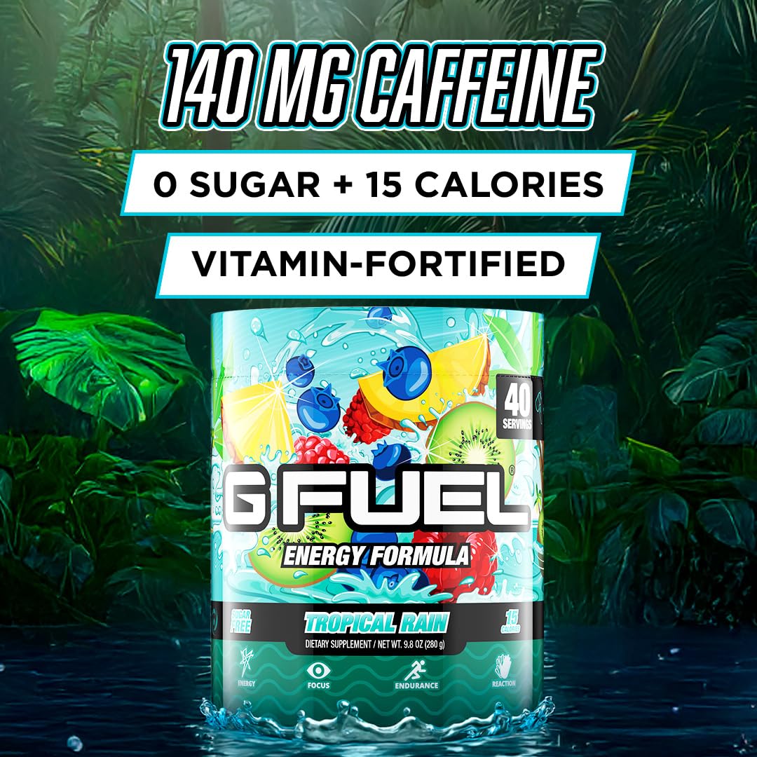 G Fuel textura del polvo en cucharada, muestra solubilidad rápida