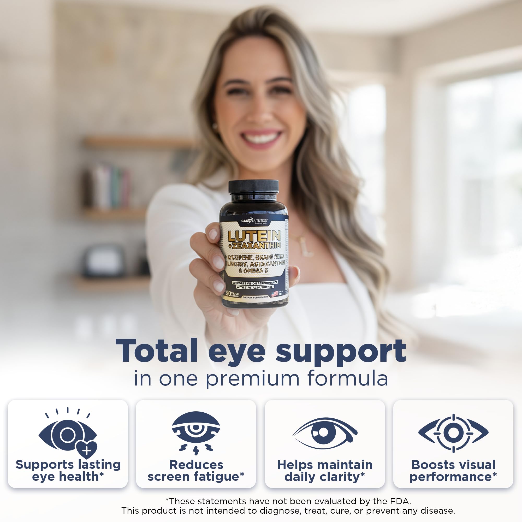 Gade Nutrition primer plano de cápsula vegetal que muestra textura y absorción rápida