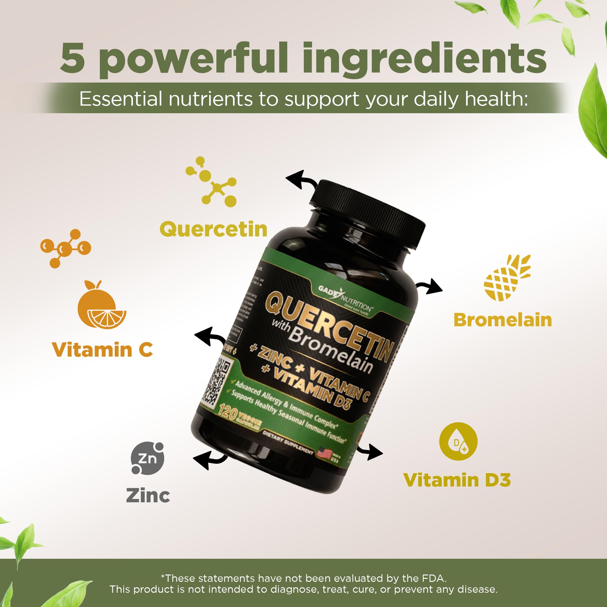 GADE NUTRITION etiqueta con lista de ingredientes y dosis transparentes