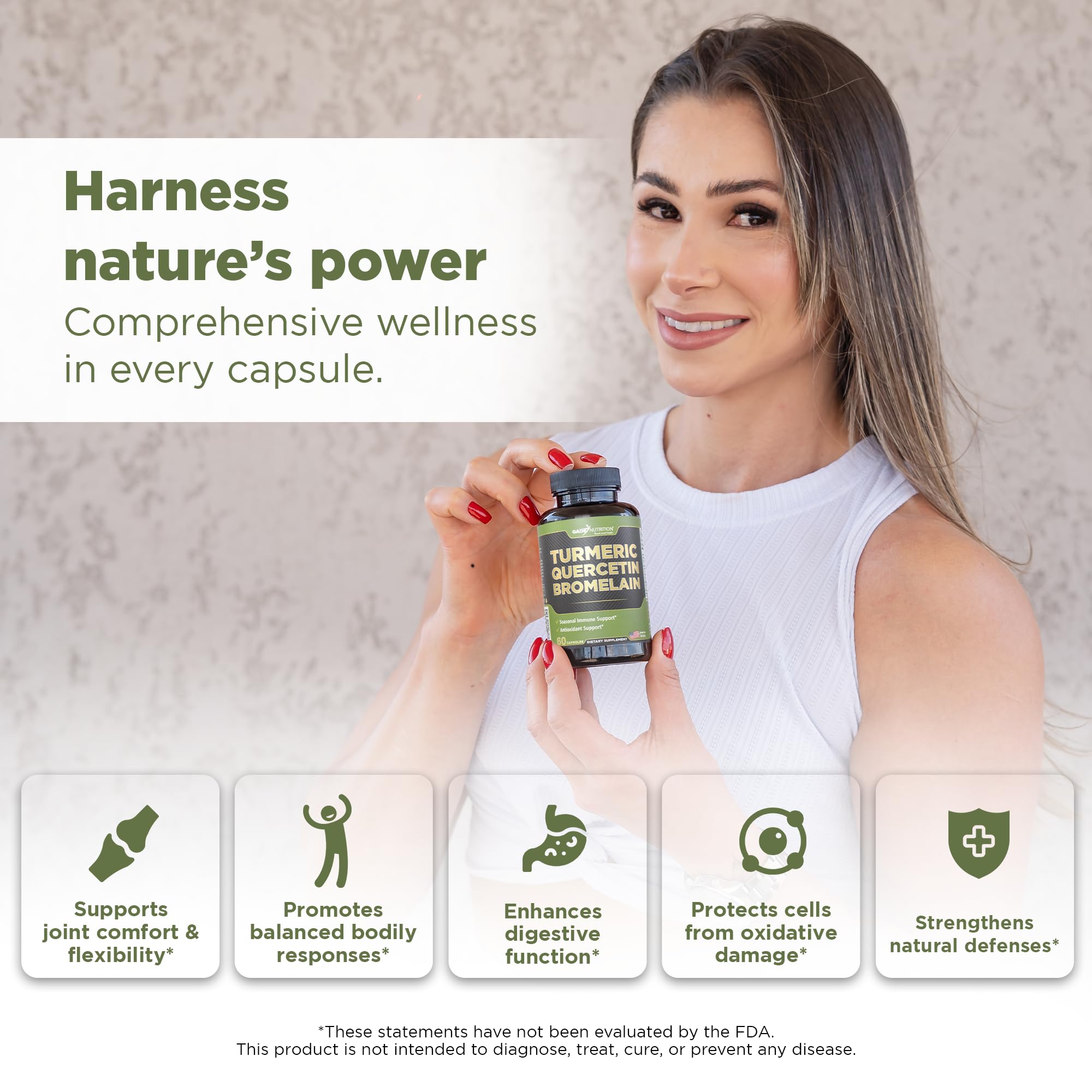 Gade Nutrition cápsulas en mano para visualizar dosis y facilidad de toma