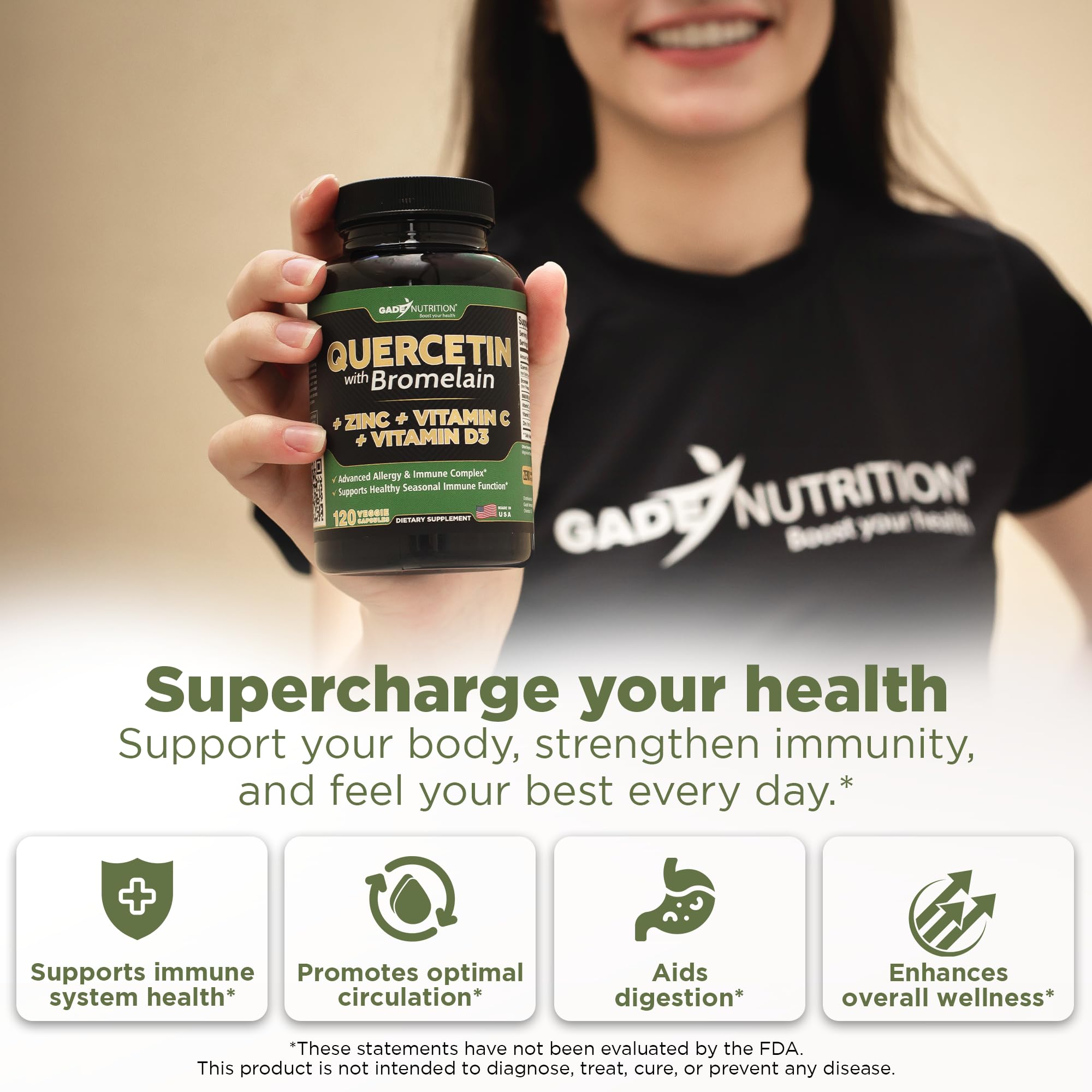Gade Nutrition primer plano de cápsula vegetal y textura disolvente