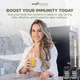 Gade Nutrition comparación de tamaño con moneda para referencia visual