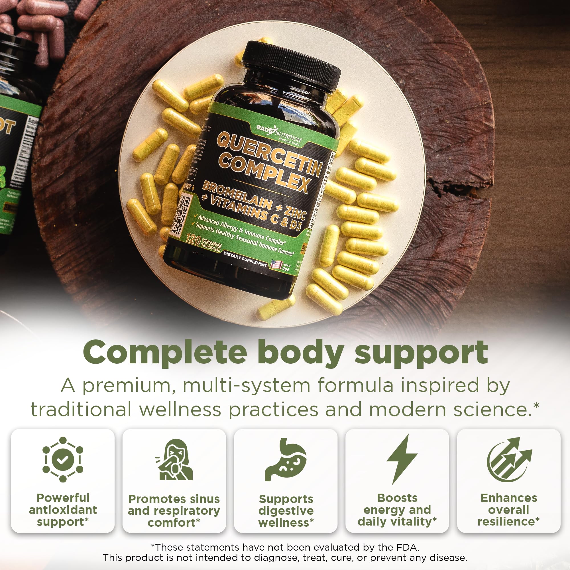 GADE NUTRITION primer plano de cápsula destacando tamaño y pureza
