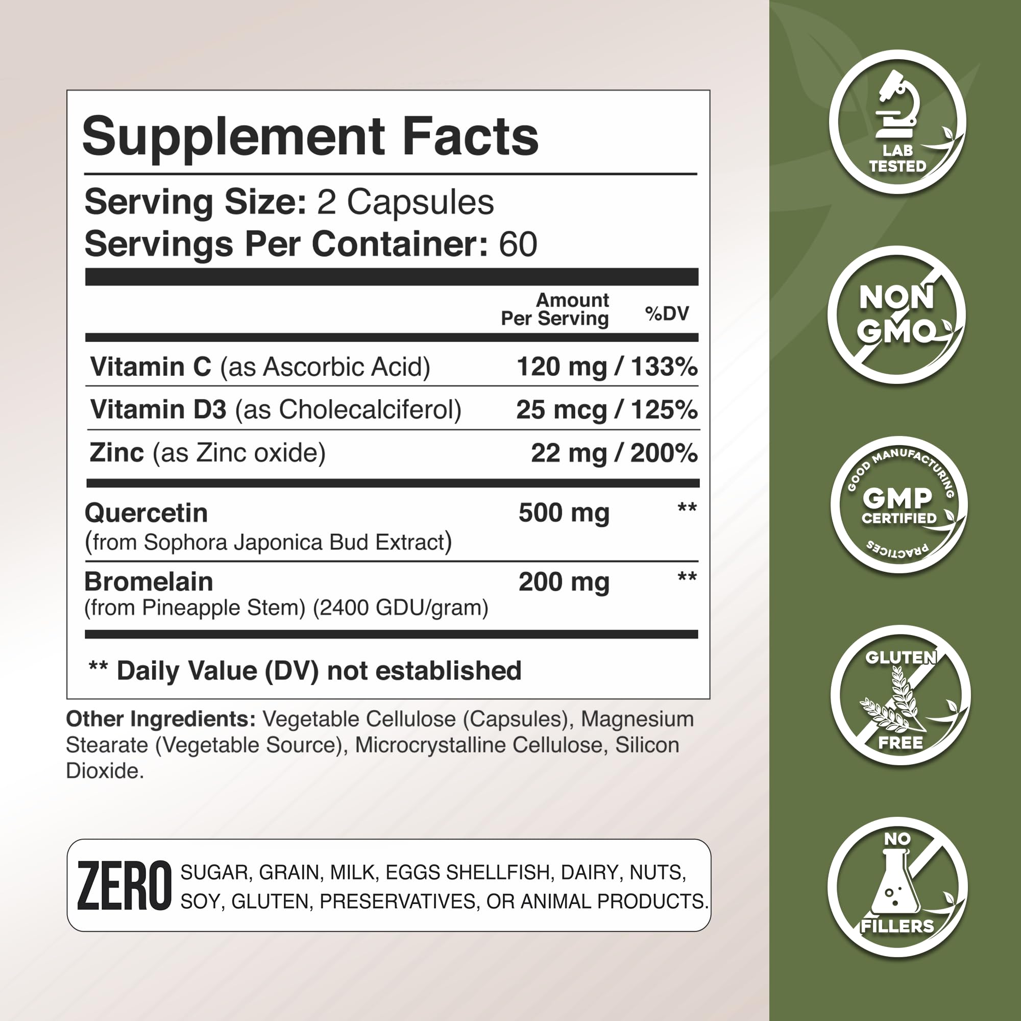 Gade Nutrition detalle de etiqueta con ingredientes y dosis visibles