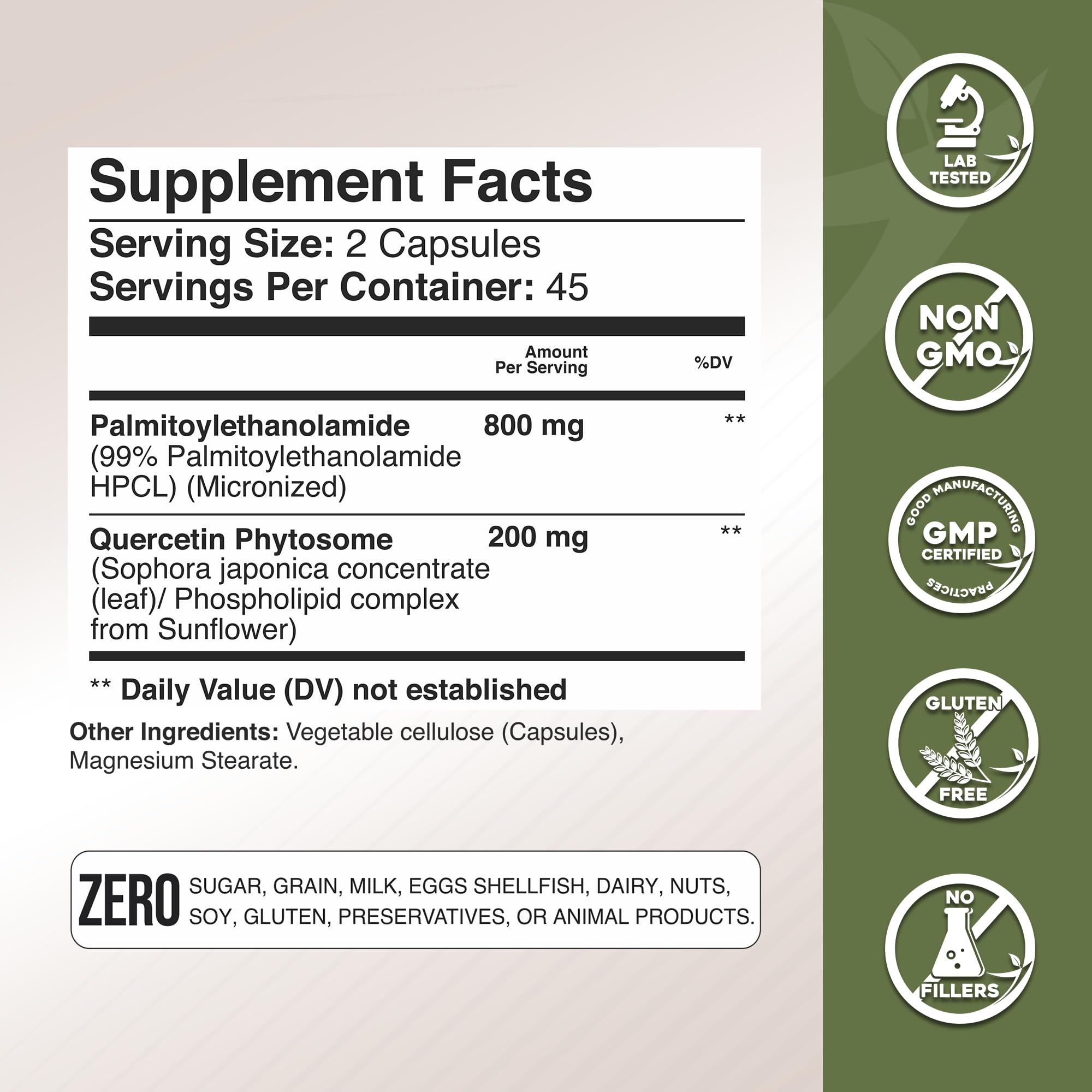 Gade Nutrition etiqueta nutricional con información de ingredientes