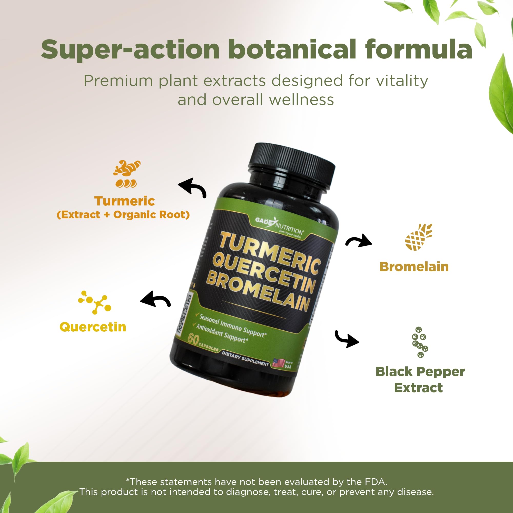 Gade Nutrition polvo de cúrcuma en primer plano que evidencia la pureza