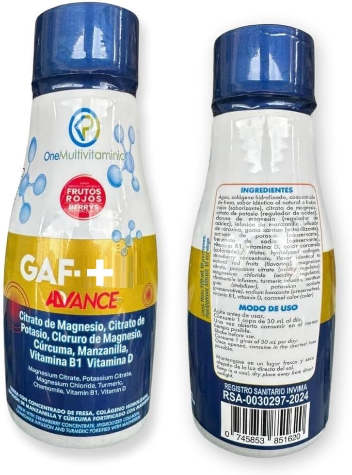 Gaf multivitamínico en cocina estilo de vida consumo diario práctico