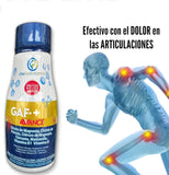 Gaf multivitamínico primer plano textura líquida y aspecto homogéneo