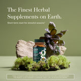 Gaia Herbs cápsula líquida abierta mostrando extracto y mejor absorción