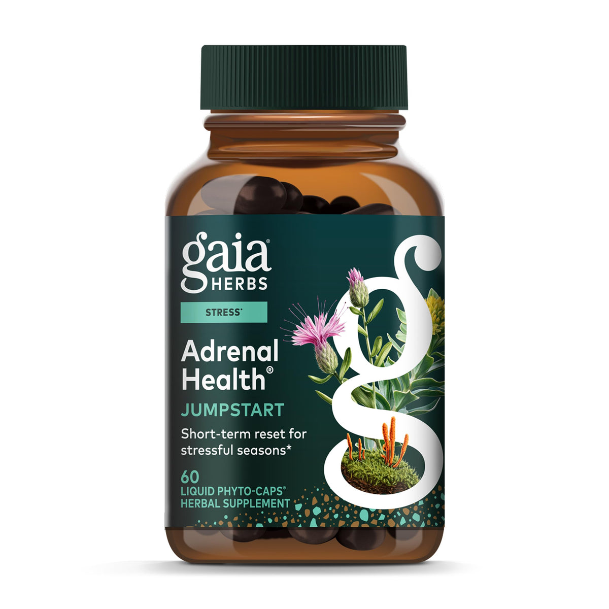 Gaia Herbs presentación frontal y beneficio energía sostenible