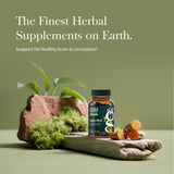 Gaia Herbs Agile Mind cápsulas veganas en primer plano, fácil de tomar