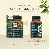 Gaia Herbs frascos e ingredientes naturales para confianza