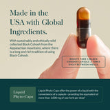 Gaia Herbs etiqueta nutricional legible que muestra ingredientes y dosificación