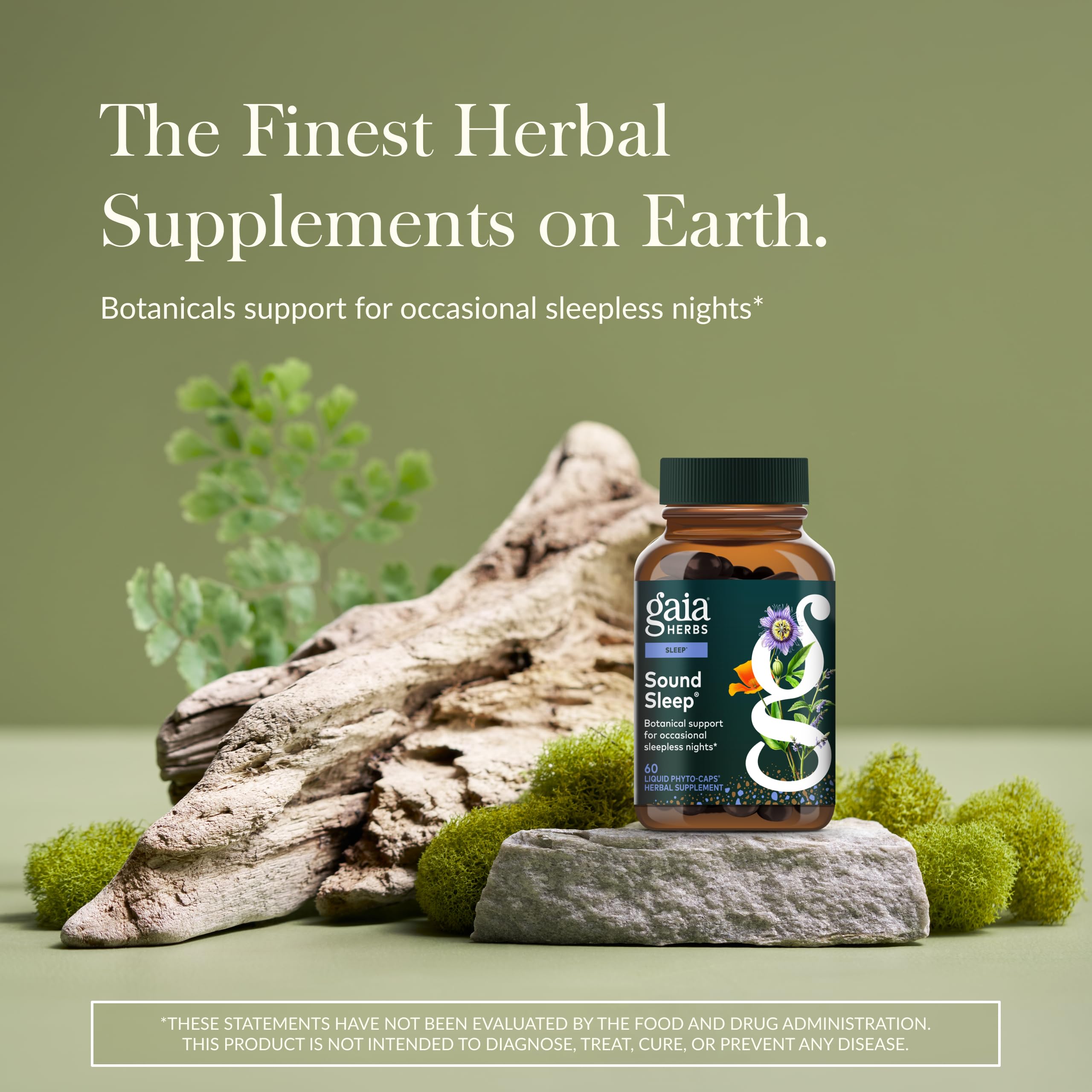 Gaia Herbs cápsula líquida en primer plano destacando textura y dosificación