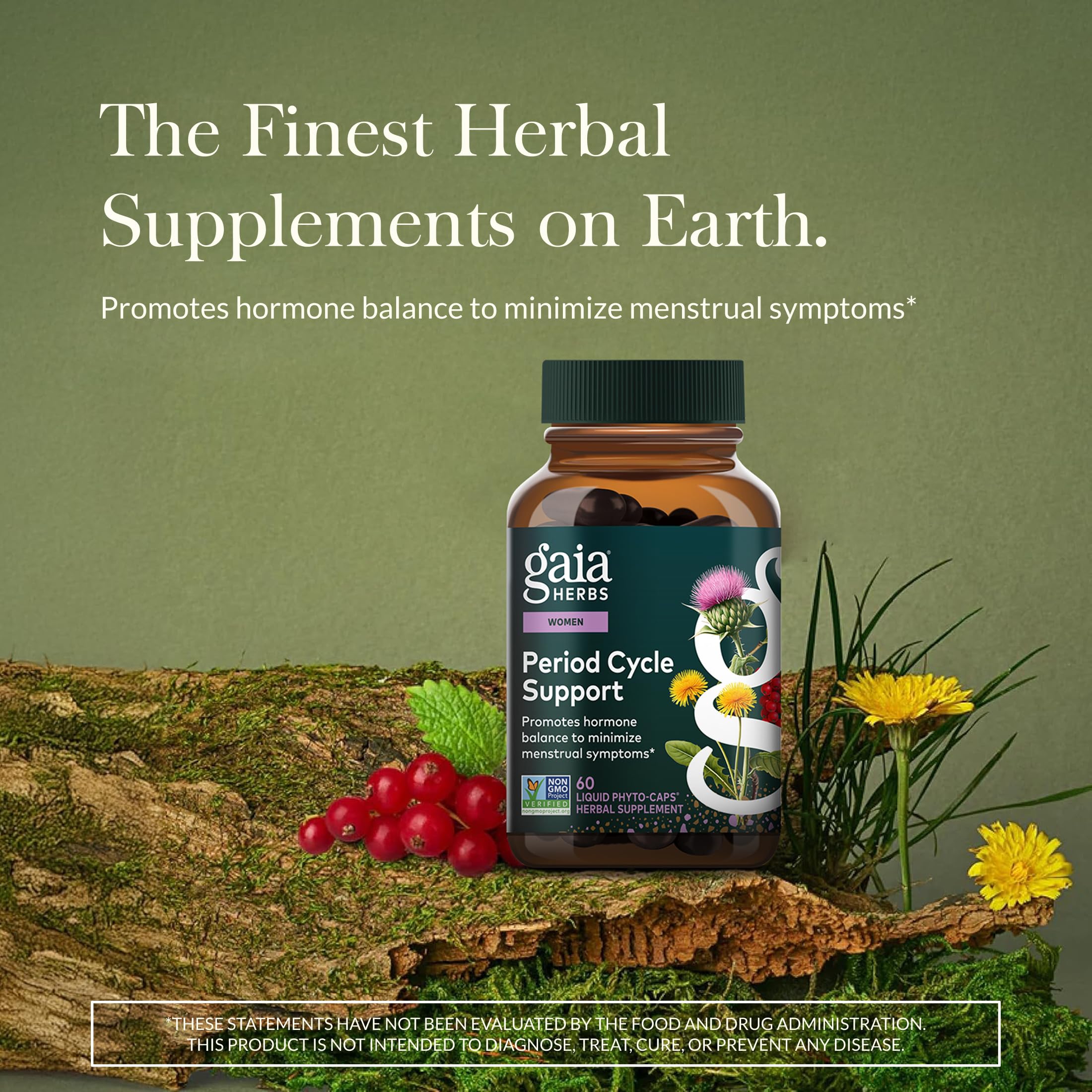 Gaia Herbs cápsulas fito-líquidas destacando textura y fácil ingestión