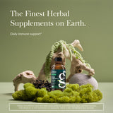 Gaia Herbs etiqueta legible con información orgánica y inocuidad