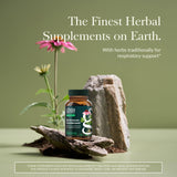 Gaia Herbs detalle de la etiqueta con ingredientes y dosificación visible