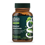 Gaia Herbs envase frontal mostrando cápsulas veganas y beneficios de enfoque