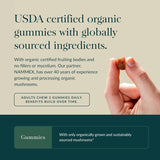 Etiqueta Gaia Herbs con certificaciones orgánicas y Non-GMO que inspira confianza