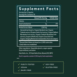Gaia Herbs etiqueta en detalle con lista de ingredientes y confianza de calidad