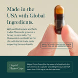 Gaia Herbs etiqueta con ingredientes y compromiso de calidad