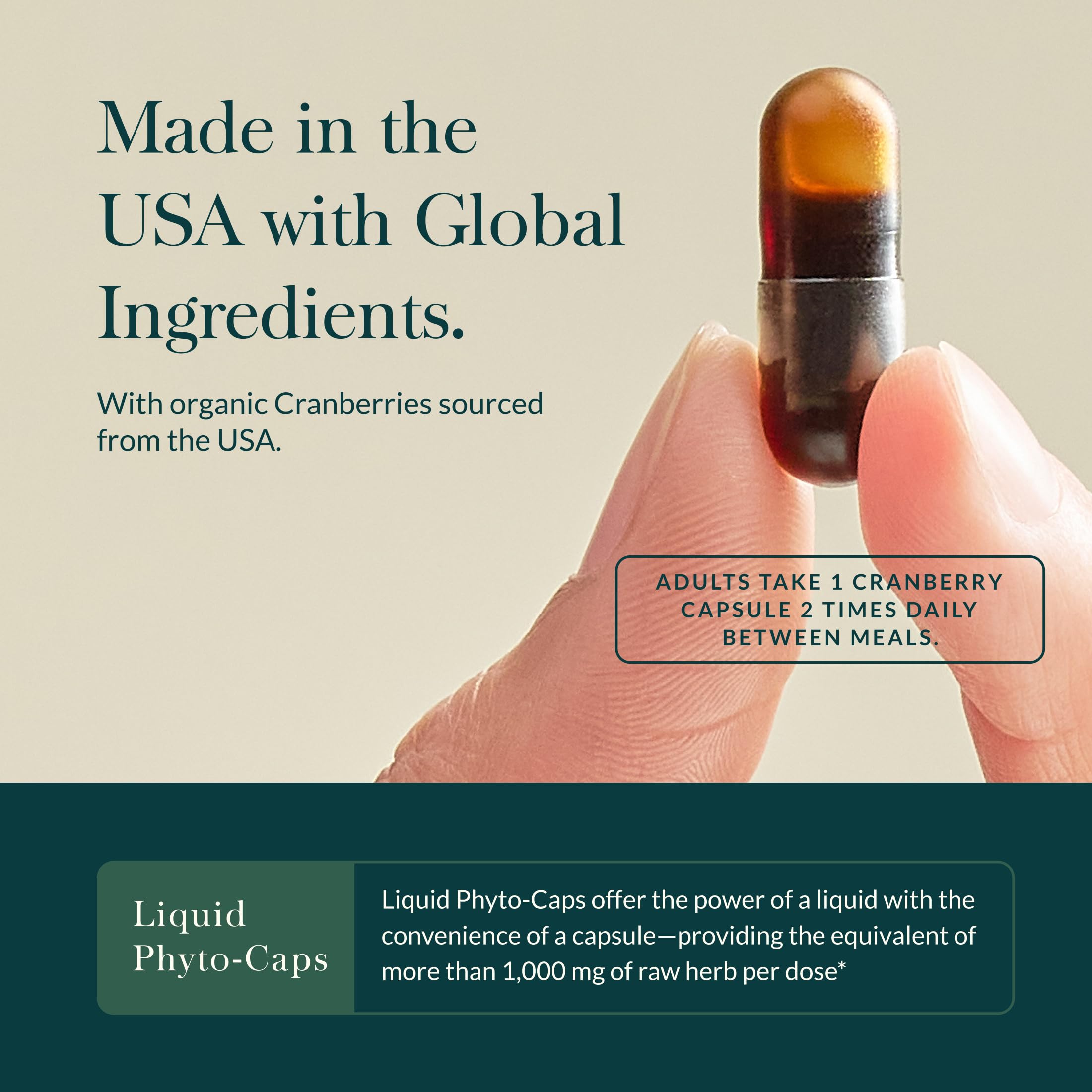 Gaia Herbs etiqueta legible con información de ingredientes y dosificación