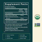 Gaia Herbs etiqueta con información nutricional y extracción avanzada